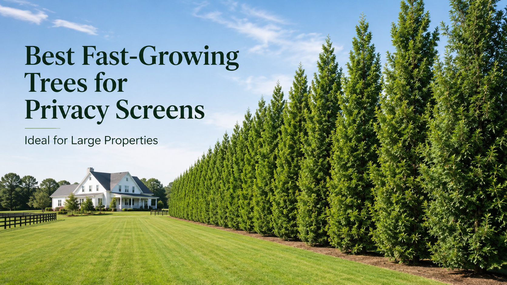 Fast-Growing Privacy Trees: Enhance Your Large Property's Seclusion
